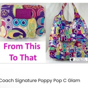 Coach Poppy Y2K Folding Tote Bag NWOT see photos